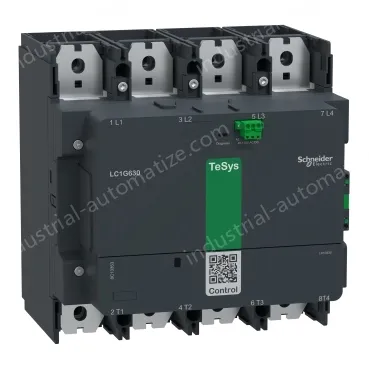 LC1G6304KUEN Contactor, high power, TeSys Giga 630, standard version, 4 pole/NO, AC-1 <=440V 1050A, 100-250VAC/DC coil
