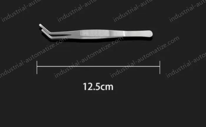 Stainless steel tweezers Curved round head (thick) 12.5cm