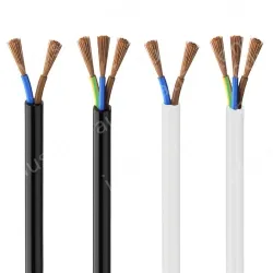 3 cores white Cable 2.5mm Nominal cross-section
