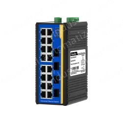 4 Ports Gigabit SFP + 16 Ports 10/100M T(x) Din-Rail Unmanaged Industrial Ethernet Switch