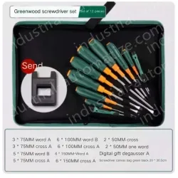 Set of 12 screwdriver canvas sets