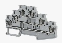 Manufacturer's three-layer terminal spring connection gray ST terminal block ST2.5-3 spring cage terminal block