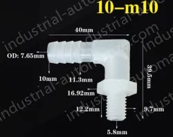10-M10-M thread right angle elbow