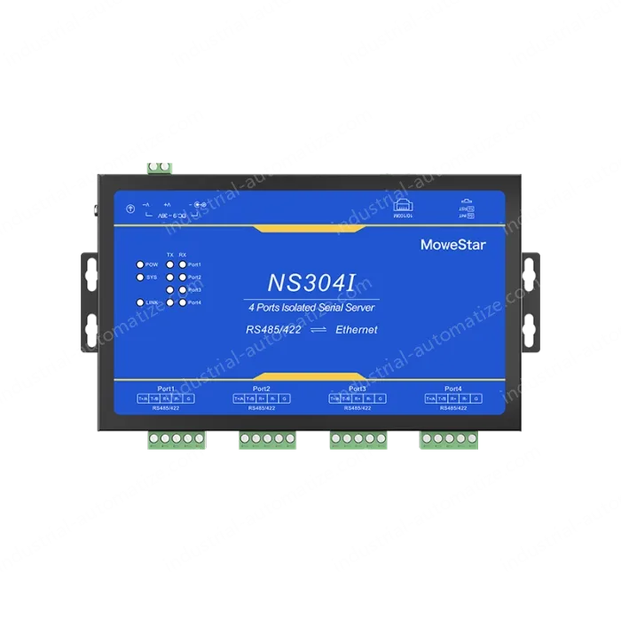 4 Ports RS485/422 Serial to 100M Ethernet Opto-isolated Server