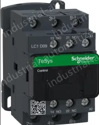 Schneider LC1D09M7C TeSys Deca 3P Contactor, 9A, 220VAC Coil, 1NO+1NC Auxiliary Contacts