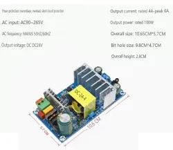 AC-DC buck module: 220V to 24V 4A isolating switching power supply module