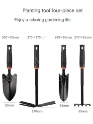 Soil shovel + five-tooth rake + dual-purpose nail rake hoe