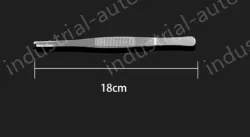 Stainless steel tweezers Straight round toe (thick) 18cm