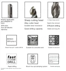 Four-pit masonry application mixing set (6 pieces)