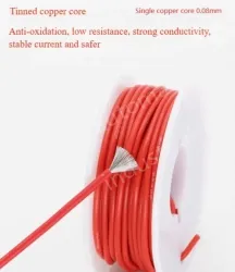 Silicone high temperature cable 30AWG Blue