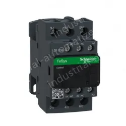 LC1D18B7C TeSys Deca Contactor, 3 Pole (3NO), AC-3/AC-3e, <=440V, 18A, 24VAC, Screw Terminal