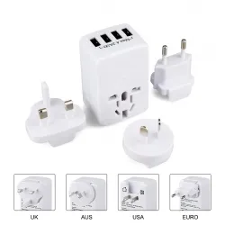 Newest product ,Universal travel adapter with 4 USB KRUSB-WLG3340B