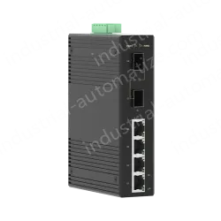 2 Ports Gigabit SFP + 4 Ports Gigabit RJ45 Din-Rail Unmanaged Industrial Ethernet Switch