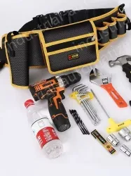 Red upgraded tool belt bag medium bag + mineral water hook