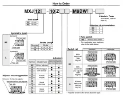 Air Slide Table MXJ Series Double acting &oslash;12, &oslash;16