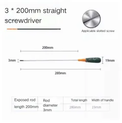 Slotted screwdriver 3*200