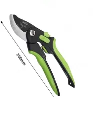 Dual-position adjustable black 8-inch-SK5 steel pruning shears
