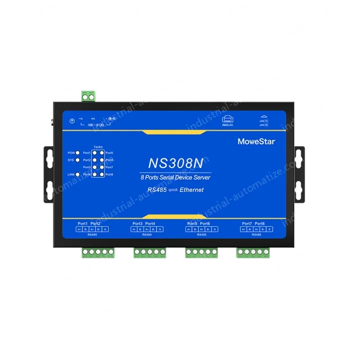 8 Ports RS485 Serial to 100M Ethernet Server