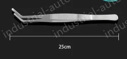 Stainless steel tweezers Curved tip (thick) 25cm