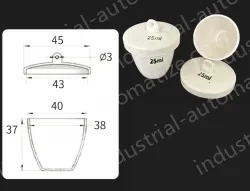 Ceramic crucibles 25ml+ lid