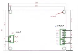 Multi-output, three-way isolated DC step-down DC switching power supply board Output 5V/24/24V With wiring