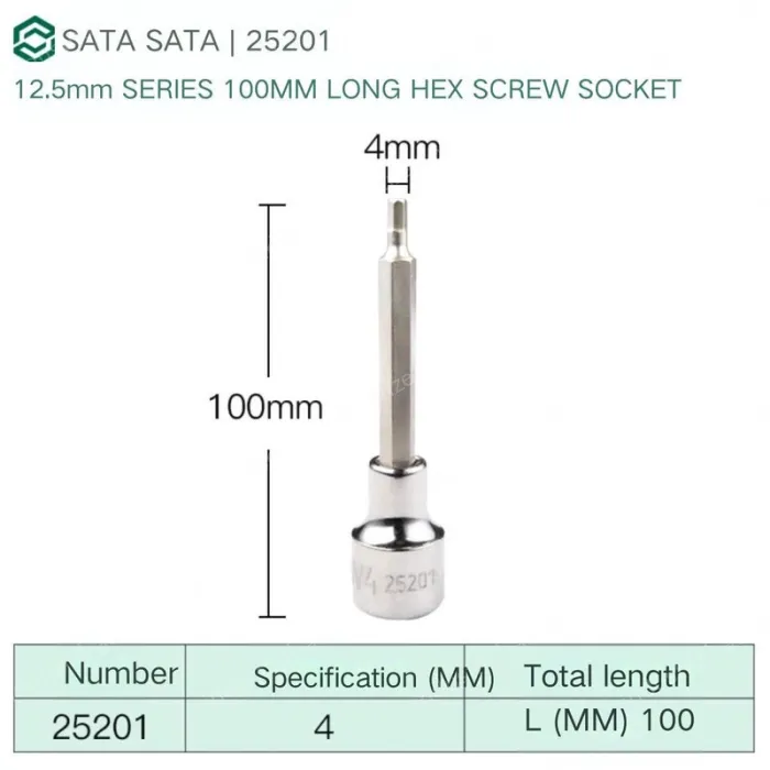 Dafei 4mm with a total length of 100mm-25201