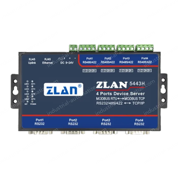 4 RS232 serial ports and 4 RS422/485 serial ports Serial Device Server
