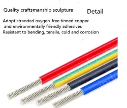 Teflon Wire Cable 20AWG Yellow to Green 20 cores