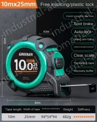 Drop resistance, wear resistance/rubber self-locking, 10m×25MM class II accuracy
