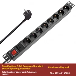 8-bit European standard + switch lightning protection * 2 meters cable