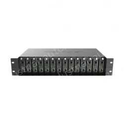 14-slot fiber optic transceiver chassis