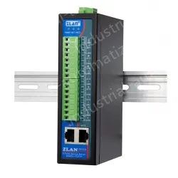 DIN rail type 8 serial server/Modbus gateway