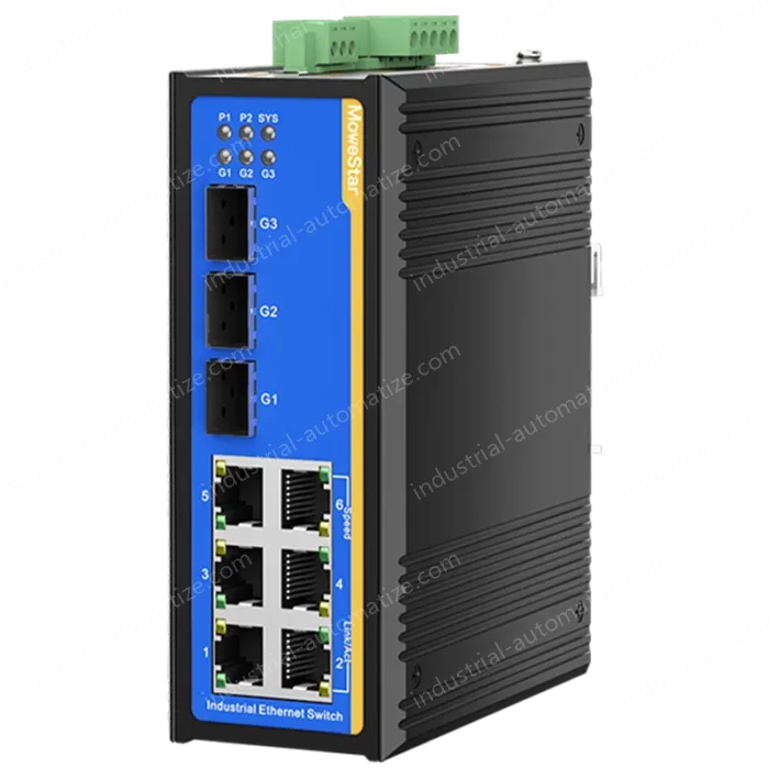 [3 Gigabit + 6 Gigabit Battery] ring network management industrial switch