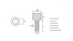 Cylindrical head hexagon socket screws M2.5*6