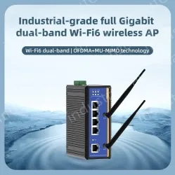 5 Ports Gigabit RJ45 Din-Rail Dual Band Wi-Fi6 Wireless Router