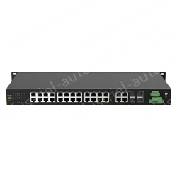 4 Ports Gigabit Combo + 24 Ports Gigabit RJ45 Rack-mount Unmanaged Industrial Ethernet Switch