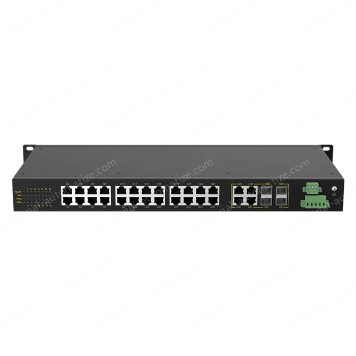 4 Ports Gigabit Combo + 24 Ports Gigabit RJ45 Rack-mount Unmanaged Industrial Ethernet Switch