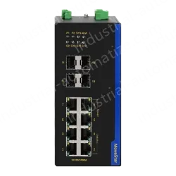4 Ports Gigabit SFP + 8 Ports Gigabit RJ45 Din-Rail Unmanaged Industrial Ethernet Switch