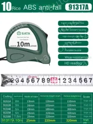 ABS anti-drop 10m ruler width 25mm-91317A
