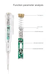 High-brightness colored light measuring pen 24-250V