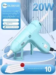 20W children's blue glue gun + 10 glue sticks