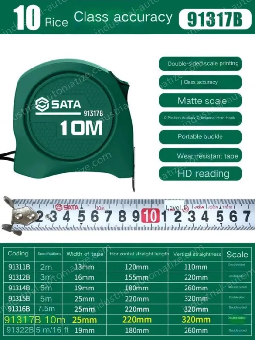 Class 1 accuracy - 10 m - ruler width 25mm - 91317B