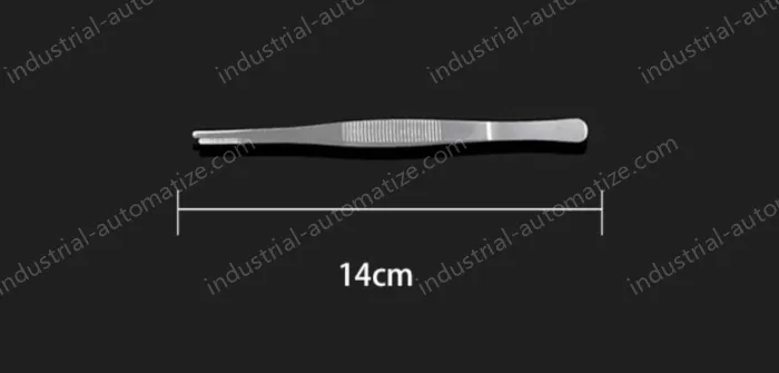 Stainless steel tweezers Straight round head (thick) 14cm