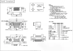 SCSI Connector Series 180 Degree PCB Board-to-Board Servo 50-PIN Headers