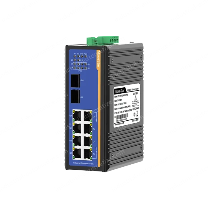 10 Ports Full Gigabit Layer 2 Managed DIN RAIL Industrial Ethernet PoE Switch