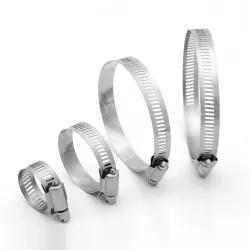 304 full-steel handle hose clamp 16-25