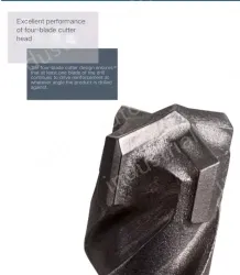 Four-pit 5 series rotary hammer drill bit 12x150x210