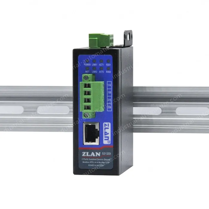 Rail/desktop optocoupler isolated serial server