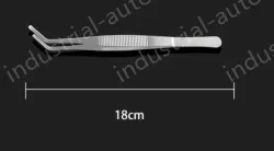 Stainless steel tweezers Curved round toe (thick) 18cm