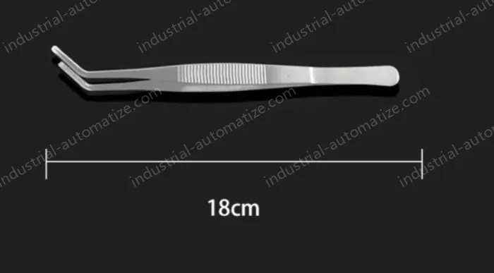 Stainless steel tweezers Curved round toe (thick) 18cm